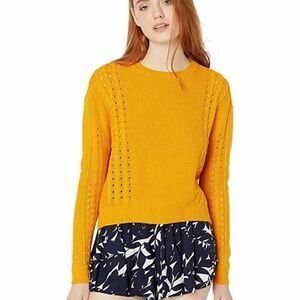 ✨ VOLCOM ✨ Cable Bodied Boxy Fit Crew Neck Sweater - [XXL, Mustard Gold]
